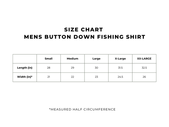 Size chart for men&