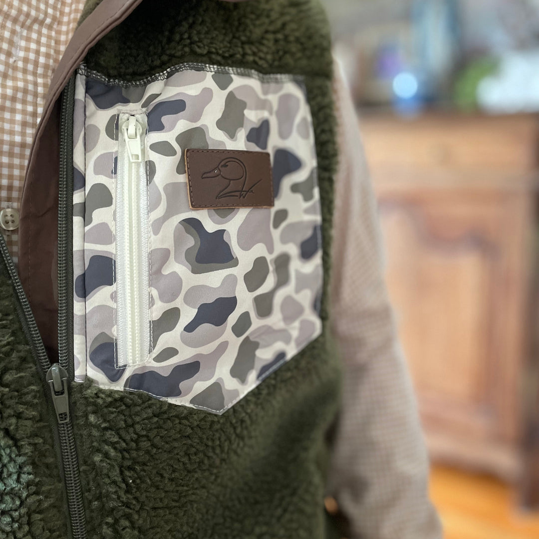 Camo Pocket Sherpa Vest