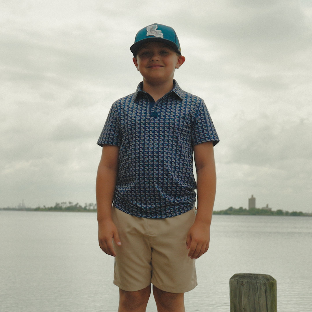 Refuge Pelican Performance Polo — Youth full body