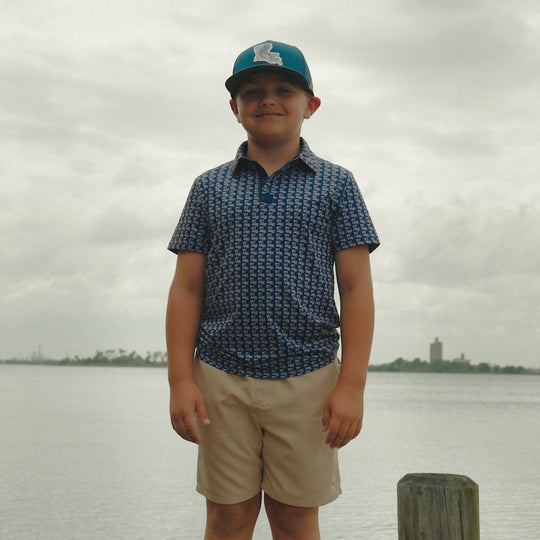 Refuge Pelican Performance Polo — Youth full body